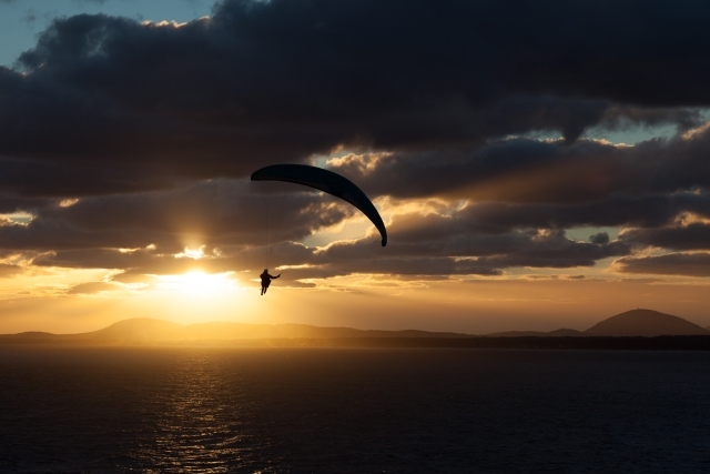  Num lindo pôr do sol 